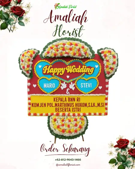 Papan Bunga Pernikahan Besusu Timur